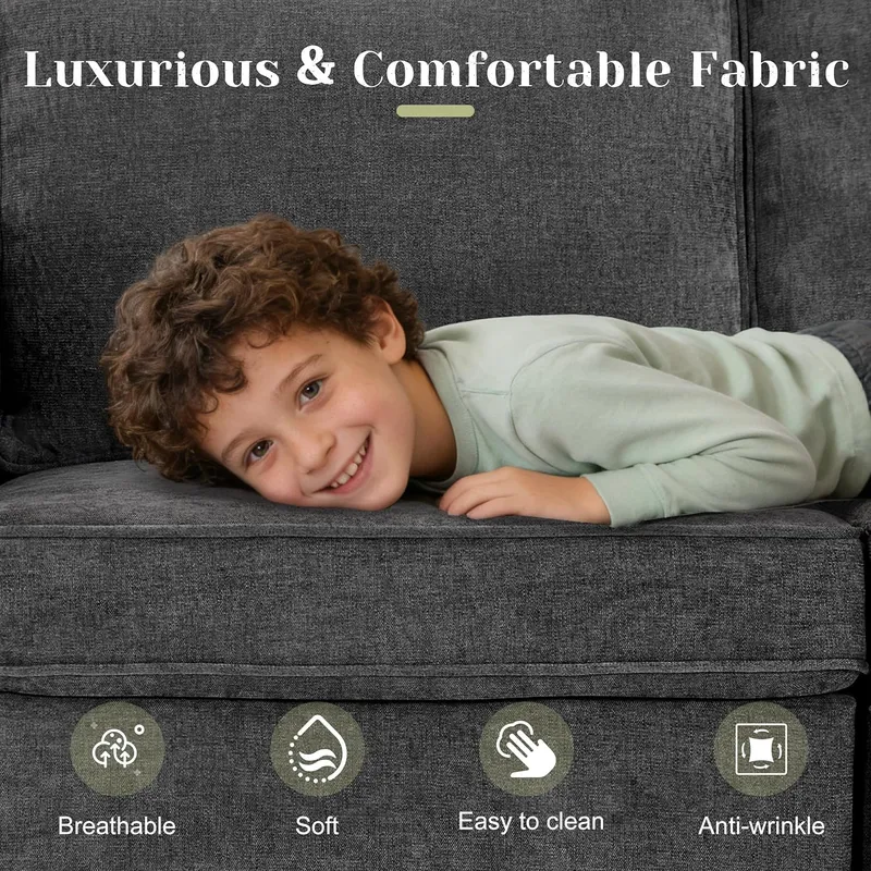 Sofivelle 7 Seat U Shaped Modular Sectional Sofa with Storage Ottoman